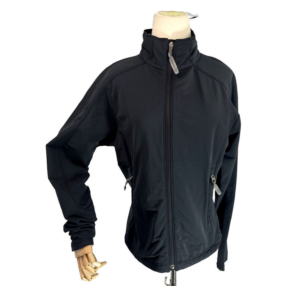 Ibex Womens Black Jacket Size Small Climawool Lite Softshell Full Zip Pockets‎